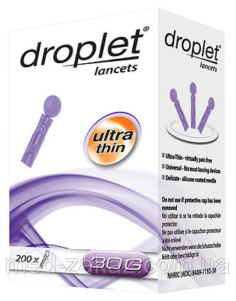 Ланцет медичний Droplet 30G, №200