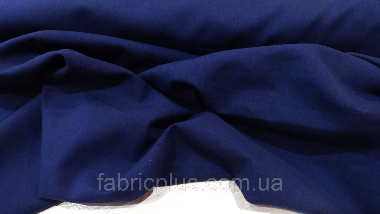 Батист синій 150 см Італія 100% бавовняний