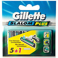 Сменные кассеты для бритья Gillette Slalom Plus 5 шт + 1