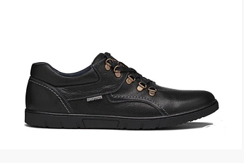Чоловічі шкіряні туфлі Leather black shoes чорні