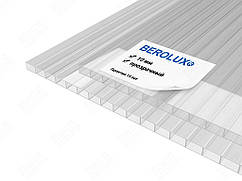Сотовый поликарбонат Berolux s=10 mm прозрачный, 12000х2100