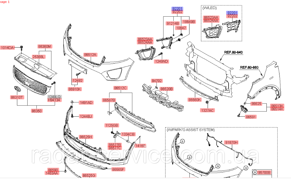 Фара противотуманная левая киа Соренто 3, KIA Sorento 2015-18 UM, 92201c5110 - фото 4 - id-p1121274278