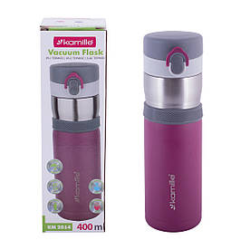 Термос-пляшка Kamille Червоний 400мл з нержавіючої сталі KM-2014