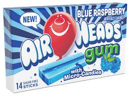 Blue Raspberry Airheads Gum, 34 г