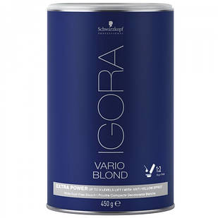 Безпиловий освітлюючий порошок IGORA Vario Blond Extra Power до 8 рівнів (білий) 450 гр.