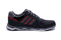 Мужские кожаные кроссовки Adidas Tech Flex black черные