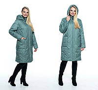 Удлиненные куртки женские демисезонные большие размеры 56-68
