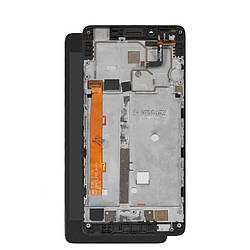 Дисплей для Lenovo A6000, K3 (K30-T), K3 (K30-W), модуль (екран і сенсор) з рамкою, оригінал