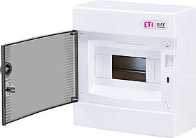 Зовнішній щит IP40 ETI ECT-8PT 8 модулів 1101000 (розподільчий, навісний, модульний, з прозорою дверцятами)