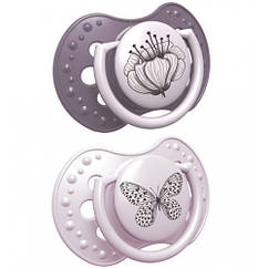 Пустушка динамічна силіконова 3-6 міс Lovi Botanic Girl 2 шт, 22/870 (Лові)