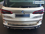 Захисна накладка на задній бампер для BMW X5M G05 2018+ /чорна нерж.сталь/, фото 3