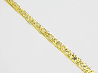 Декоративний молдинг 500х12 мм для меблів, золотого кольору, самоклеючий з липким шаром