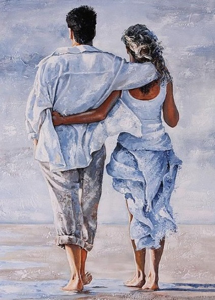 Алмазна техніка З милим на березі My-Art TN514 (40 x 50 см) на підрамнику, фото 1