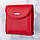 Маленький шкіряний жіночий гаманець Kafa з блокуванням RFID-сигналів, червоний, фото 9