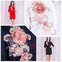 Платье-рубашка женское нарядное с 3D аппликацией, размер 42-48 (4цв) "SVITANOK" недорого от прямого поставщика