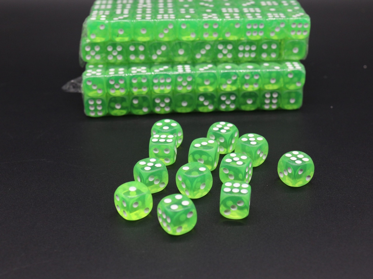 Кубики для настільних ігор і покеру розміром 14 мм, з білими крапками і закругленими кутами
