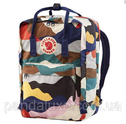 Рюкзак стильний яскравий канкен Fjallraven Kanken Art 16л камуфляж темний, фото 6
