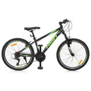 Велосипед спортивний міський Profi 24 Д G24PLAIN A24.3 SHIMANO 21SP чорний