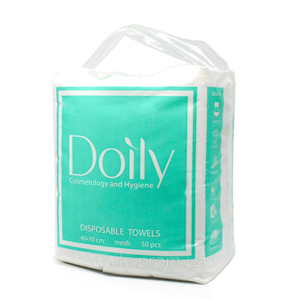 Рушники в пачці COMPACT Doily 40х70 см (50 шт/пач) з спанлейса 40 г/м2, фото 1