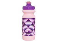 Фляга 0,6 Green Cycle STRIPES с большим соском, pink nipple/ purple cap/ pink bottle