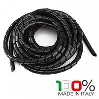 Спиральная обвязка 6/8 25м черная Elettrocanali ECPN06 (монтажная кабельная трубка)