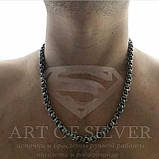 Срібний ланцюжок Бельцер із візерунком і срібний хрестик із лисом 334, фото 2