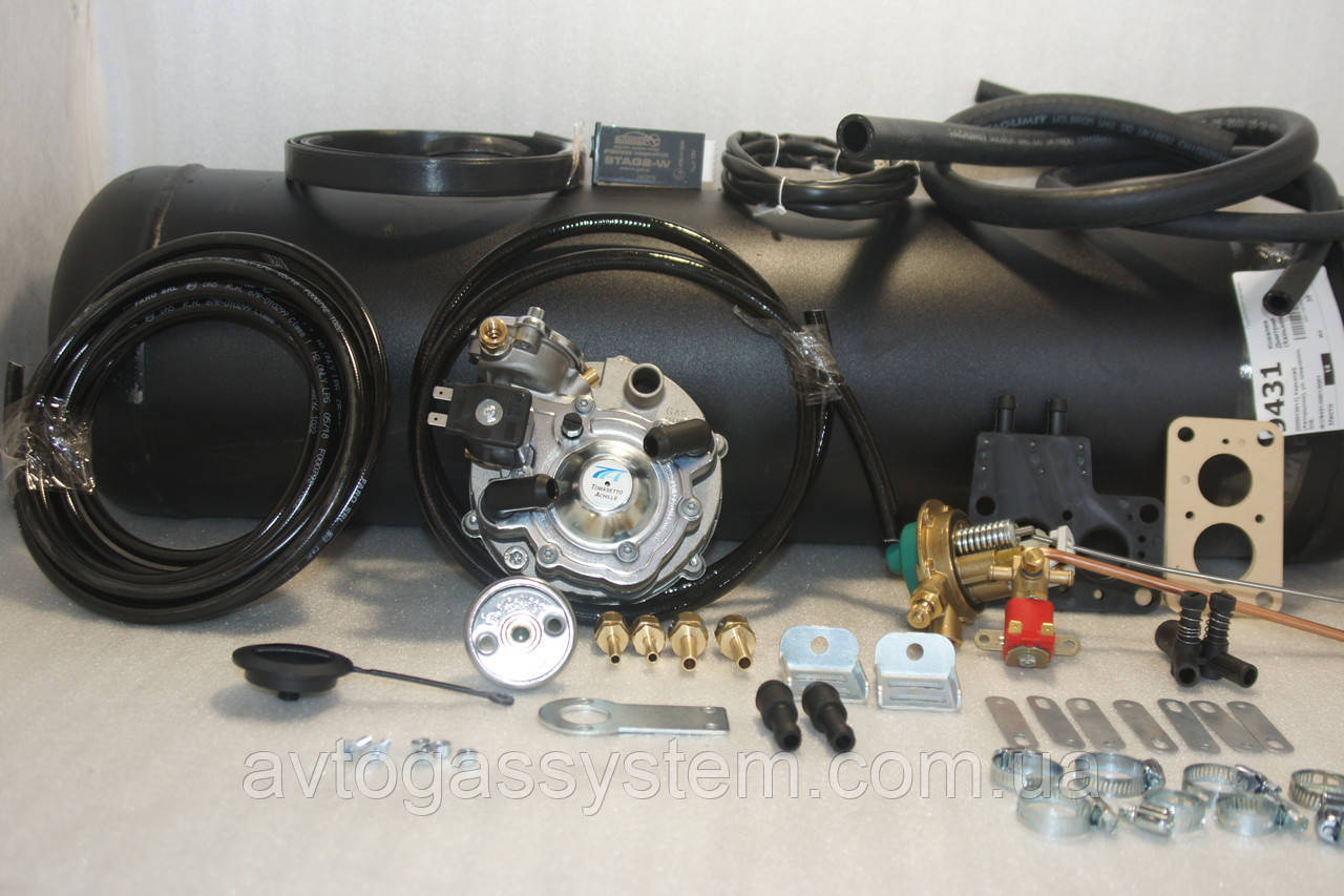 Комплект ГБО 2 покоління Tomasetto на Таврію з балоном 30л.(під бампер), фото 1