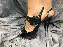 Босоніжки жіночі Р6К90 чорні 35-37