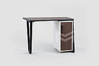 Маникюрный стол лофт М133 Atlant с металлической ногой. Столик для мастера маникюра в салон красоты