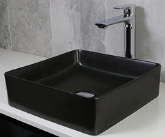 Умивальник накладний керамічний Light black matt