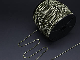 Ланцюжок кульковий металевий колір "стара латунь" 2,4 мм для декоративних робіт і рукоділля
