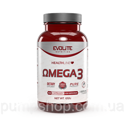 Омега-3 Evolite Nutrition Omega-3 100 капс., фото 2