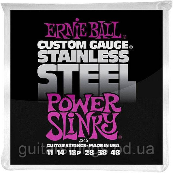 Струны Ernie Ball 2245 Custom Gauge Stainless Steel 11-48 - фото 1 - id-p1121510007