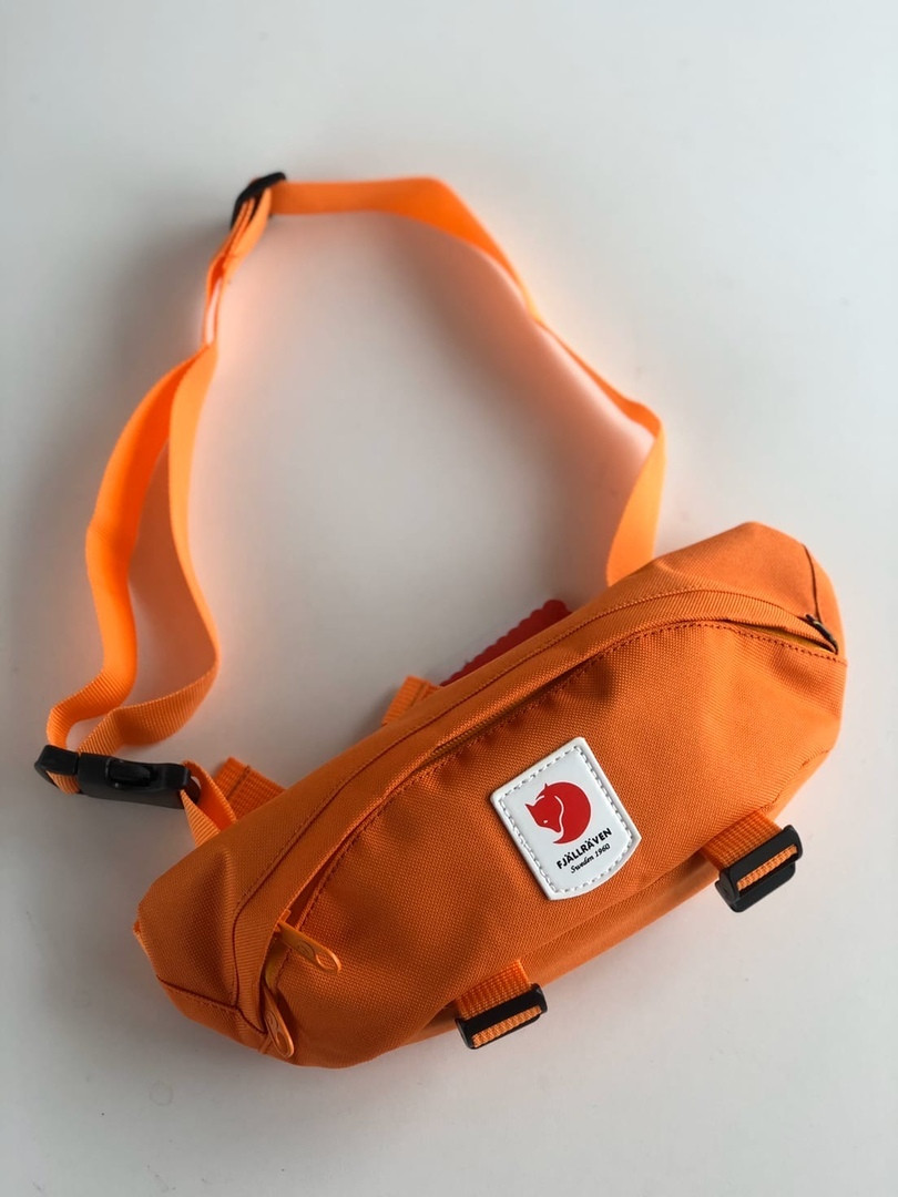 Поясна сумка Kanken Fjällräven Ulvo Hip Pack Medium помаранчевий. Живе фото (топ ААА+)