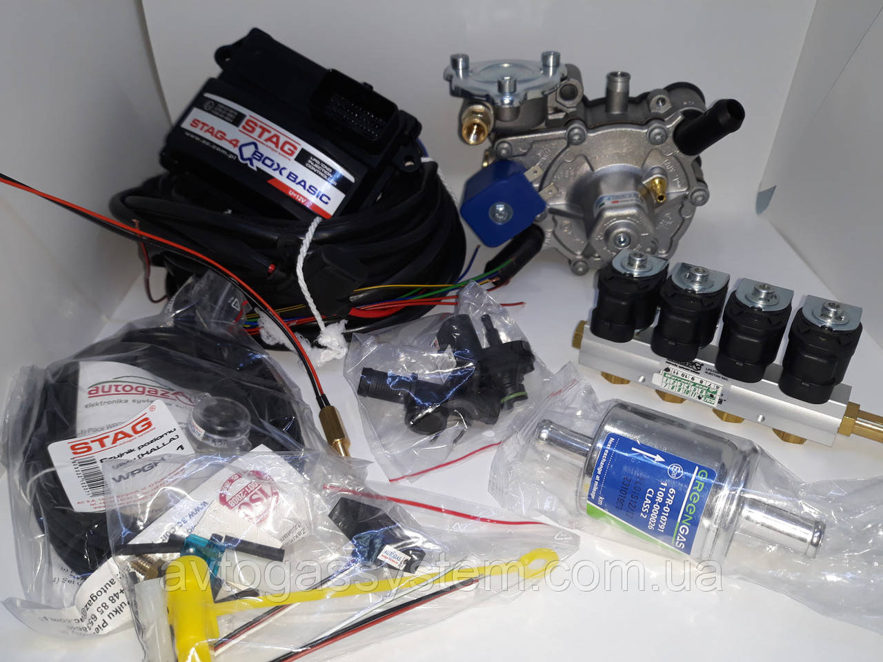 Міні комплект Stag QBox Basic/редуктор Tomasetto Nordic/форсунки Stag W 01, фото 1
