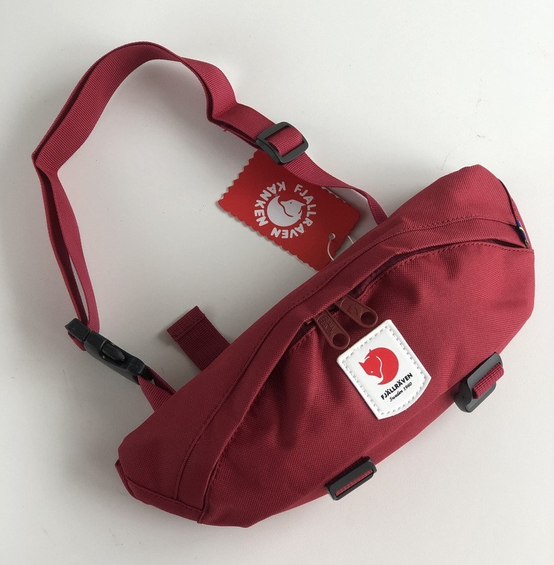 Поясна сумка Kanken Fjällräven Ulvo Hip Pack Medium бордовий. Живе фото (топ ААА+)
