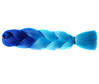 Канекалон омбре сине-голубой 60 см в плетении