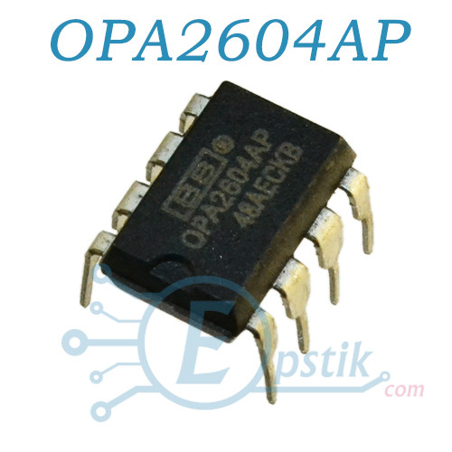 OPA2604AP, подвійний операційний підсилювач, DIP8