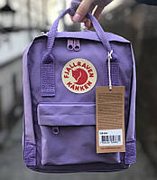 Рюкзак Канкен Fjallraven Kanken mini Violet 7 литров. Живое фото. Премиум топ