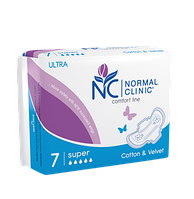 Гигиенические прокладки Normal Clinic Comfort Ultra Super cotton&velvet 7 шт