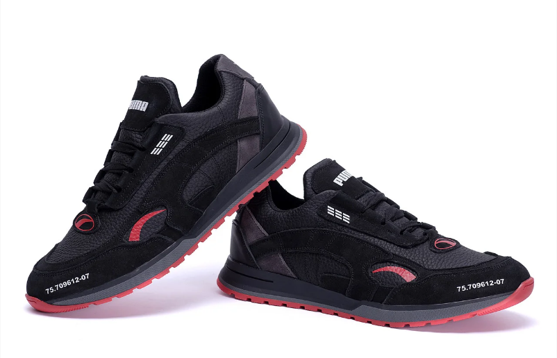 Чоловічі шкіряні кросівки Puma red Star чорні