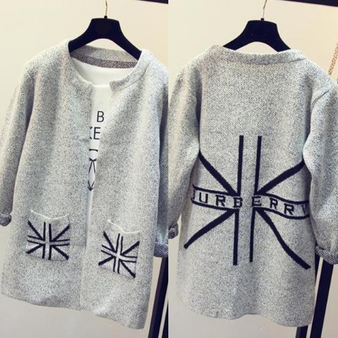 Кардиган жіночий "Burberry " сірого кольору розмір універсальний, фото 1