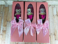 Букет з троянд мило в подарунковій коробці Рожевий ( подарунковий набір на 8 березня ), фото 2