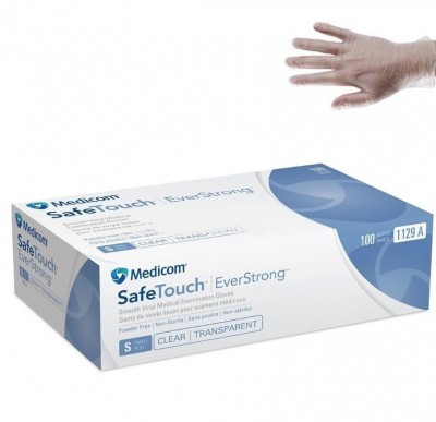 Рукавички вінілові без пудри Medicom EverStrong розмір S 100 шт/уп