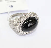 Кольцо из серебра с черным улекситом Лоррейн