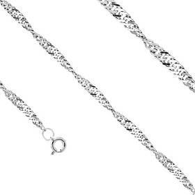 Срібний ланцюжок "Синінгпур" з алмазними гранями 60