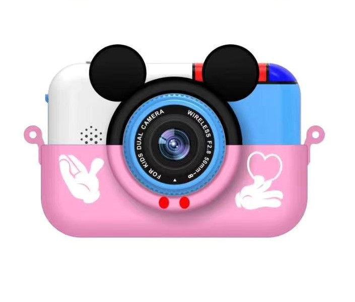 Дитячий цифровий фотоапарат Smart Kids TOY G6 Міккі Маус Рожевий 2 камери 40MP