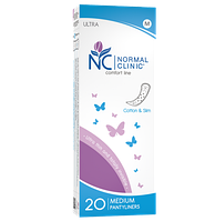 Ежедневные гигиенические прокладки Normal Clinic Comfort Ultra medium cotton&slim 20 шт