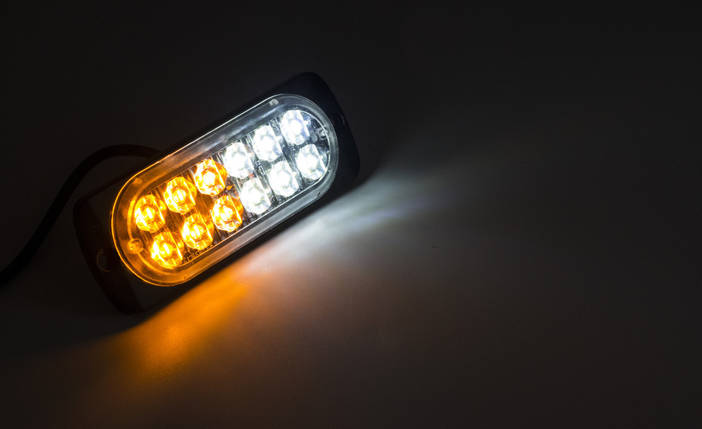 Сигнальні LED WARNING LIGHT/12LED/18 Режимів/Біло-Жовтий/10v-30v, фото 1