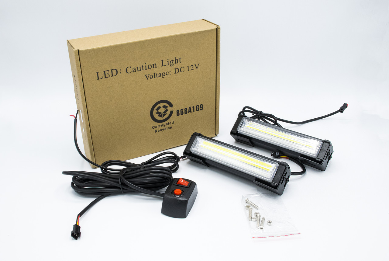 Стробоскопи LED ZW-363COB / COB1-2 / Синьо - Сині (В/Г/Д - 36х41х157мм)